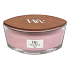 WoodWick Rose - Rosenduftkerze mit breitem Holzdocht und Glasschiffdeckel 453 g