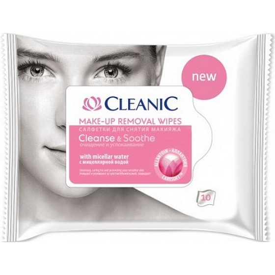 Cleanic Cleanse & Soothe Make-up-Tücher für empfindliche Haut 10 Stück