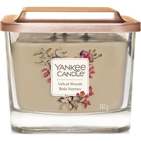 Yankee Candle Velvet Woods - Samt-Soja-Duftkerze Elevation Medium Glass 3 Dochte 347 g