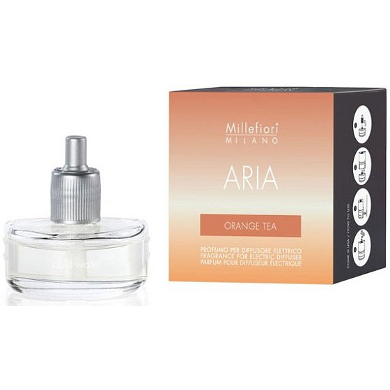 Millefiori Milano Aria Orangentee - Orangenteefüllung für elektrischen Diffusor riecht 6-8 Wochen 20 ml