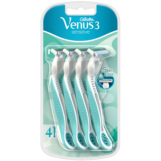Gillette Venus 3 Sensitive ready Rasierer 4 Stück für Damen