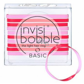 Invisibobble Basic Jelly Twist Ultradünne Haarbänder rot-rosa 10 Stück