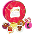 Bomb Cosmetics Frohe Weihnachten Mix aus Weihnachtskugeln aus Shea und Kakaobutter 7 x 30 g, Kosmetikset in einer Blechdose