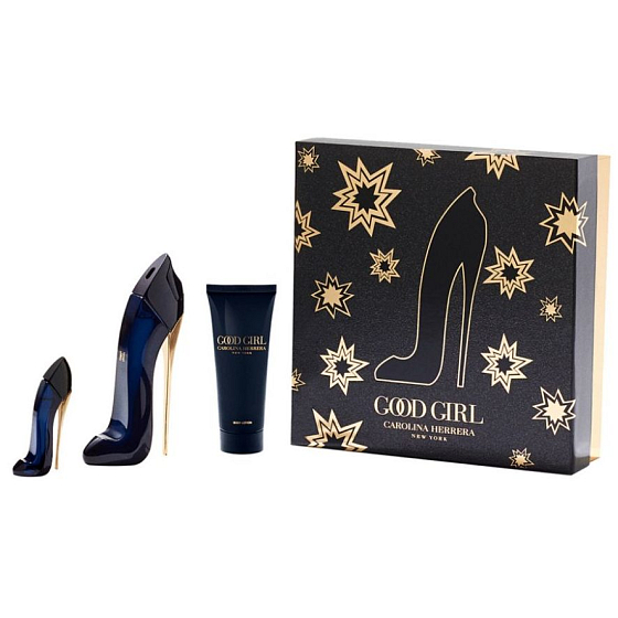 Carolina Herrera Good Girl parfümiertes Wasser für Frauen 50 ml + Körperlotion 75 ml + parfümiertes Wasser Mini 7 ml, Geschenkset