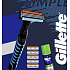 Gillette Sensor3 Rasierer + Ersatzköpfe 5 Stück + Sensitive Rasiergel 75 ml, Kosmetikset für Männer