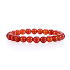 Jade rot Armband elastisch Naturstein, Kugel 8 mm / 16 - 17 cm