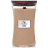 WoodWick Cashmere Duftkerze mit Holzdocht und Deckel Glas groß 609 g