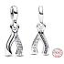 Charm Sterling Silber 925 Knochen Grußkarte - Mini Medaillon, Armband Anhänger Symbol