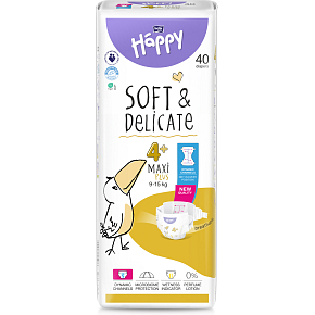 Bella Happy Maxi Plus 4+ Kinderwindeln Einweg 9-15 kg, 40 Stk