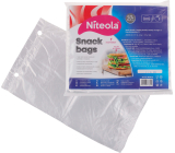 Niteola Snackbeutel, HDPE, 20 × 30 cm, Stärke 12 µ, klar, 50 Stk