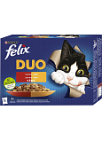 Felix Fantastic DUO Beutel für Katzen, Auswahl in Gelee 12× 85 g