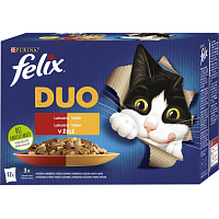 Felix Fantastic DUO Beutel für Katzen, Auswahl in Gelee 12× 85 g
