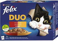 Felix Fantastic DUO Beutel für Katzen, Auswahl in Gelee 12× 85 g