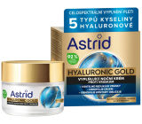 Astrid Hyaluronic Gold pleťový krém proti vráskám noční 50 ml