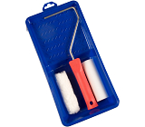 Spokar Moltopren Rollen 100 mm + Perlon Rollen 100 mm, inkl. Halter und Wanne