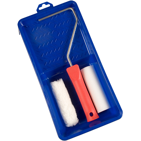 Spokar Moltopren Rollen 100 mm + Perlon Rollen 100 mm, inkl. Halter und Wanne Spokar Moltopren Rollen 100 mm + Perlon Rollen 100 mm, inkl. Halter und Wanne