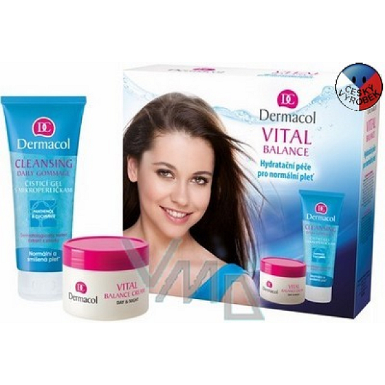 Dermacol Vital Balance Reinigungsgel 100 ml + erweichende Creme 50 ml, Kosmetikset