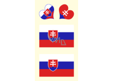 Arch Tattoo Decals für Gesicht und Körper Slowakei Flagge 3 Motiv