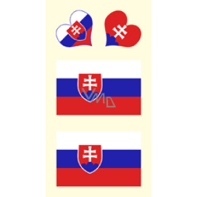 Arch Tattoo Decals für Gesicht und Körper Slowakei Flagge 3 Motiv