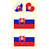 Arch Tattoo Decals für Gesicht und Körper Slowakei Flagge 3 Motiv