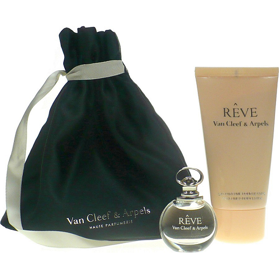 Van Cleef & Arpels Reve parfümiertes Wasser 4,5 ml + Körperlotion 50 ml + Kosmetiktasche, Geschenkset