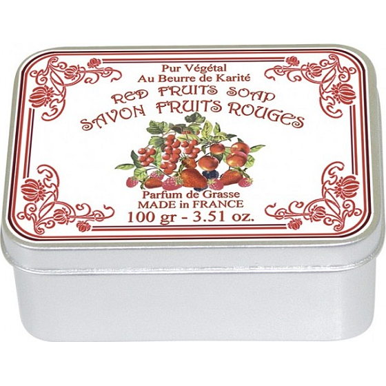 Le Blanc Fruits Rouges - Natürliche feste Seife mit roten Früchten in einer Schachtel mit 100 g
