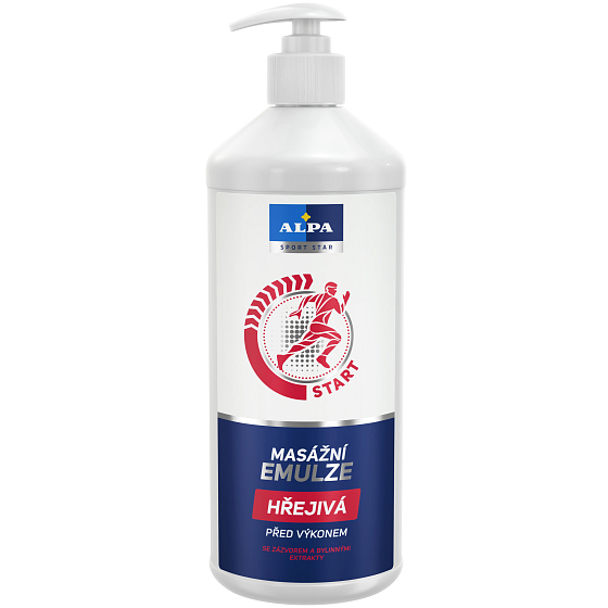 Alpa Sport Star Warm mit Ingwer und Kräuterextrakten Massage Emulsion 1 l