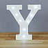 Nekupto Holz LED Buchstabe Y Dekoration 16 cm