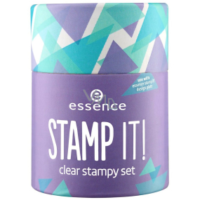 Essence Stamp It! Set mit dekorativem Stempel Clear Stampy