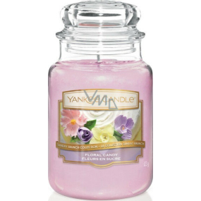 Yankee Candle Floral Candy - Kuchen mit Blumen Duftkerze Klassisches großes Glas 623 g