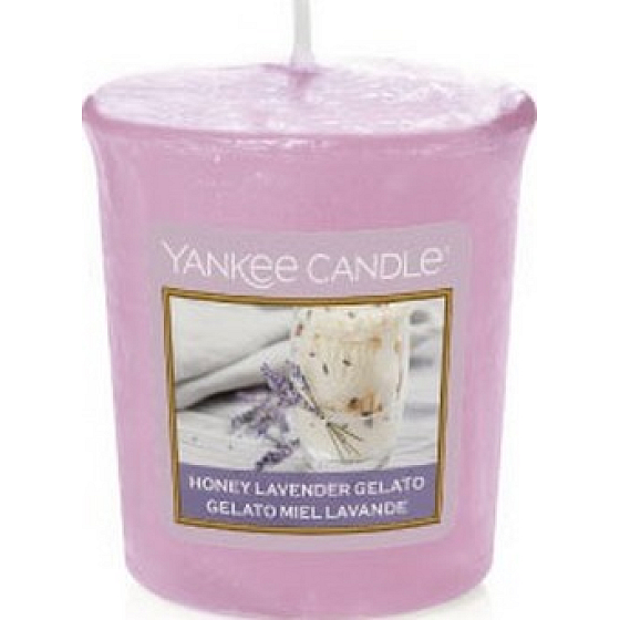 Yankee Candle Honey Lavender Gelato - Lavendeleis mit Honig-Votivkerze 49 g