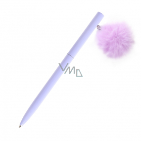 Albi Kugelschreiber mit Pompon Lila