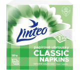 Linteo Classic 1-lagige weiße Papierservietten, 33 x 33 cm, 100 Stk.