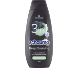 Schauma šampon Men 3v1 Charcoal & Clay, 400 ml