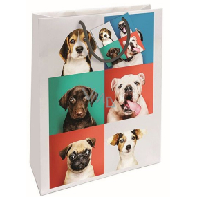 Nekupto Geschenkpapier Tasche 32,5 x 26 x 13 cm Hunde