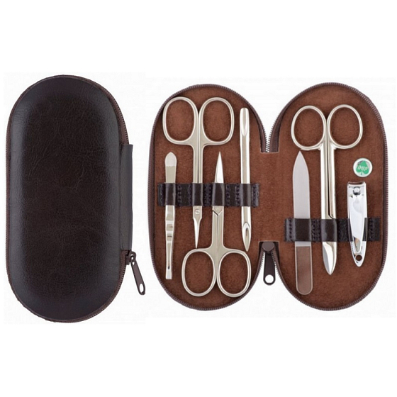 Dup Maniküre Libuše Leder 7-teiliges Set braun 230401-595