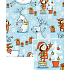 Nekupto Weihnachtsgeschenkpapier 70 x 1000 cm Hellblau Hirsche, Geschenke
