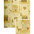 Nekupto Weihnachtsgeschenkpapier 70 x 150 cm Weiß, goldene Bäume und Häuser