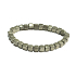 Pyrit Armband elastisch Naturstein, Würfel 6 - 7 mm / 16 - 17 cm, Meister des Selbstbewusstseins und des Überflusses