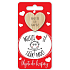 Nekupto Taschenumarmung Herz Ich liebe dich sooo sehr!, Umarmung für die Tasche 6 x 12 cm