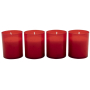 Bispol hřbitovní svíčka bez víčka červená 4 x 50 g 18 hodin 4 kusy