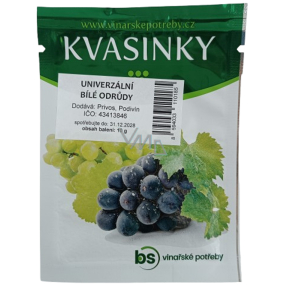 Vinné kvasinky univerzální bílé odrůdy 10 g