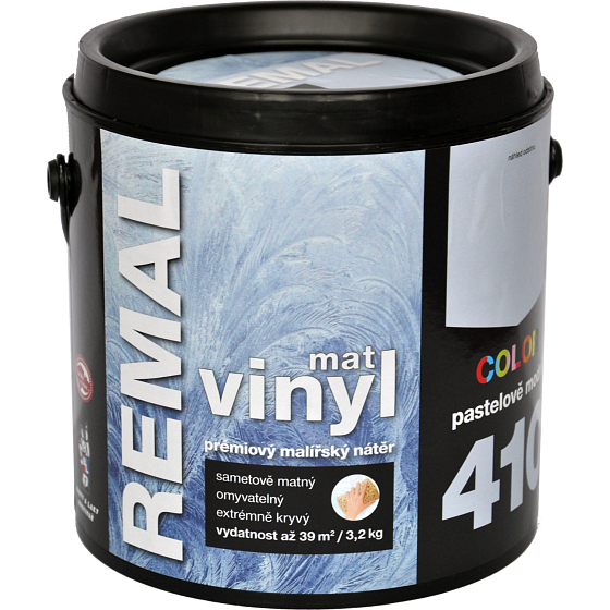 REMAL Vinyl Color mat waschbare Wandfarbe, 410 pastellblau, 3,2 kg