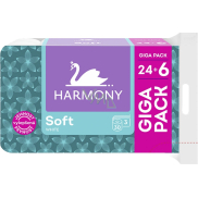 Harmony Soft White 3vrstvý toaletní papír, 30 rolí, 15 m role