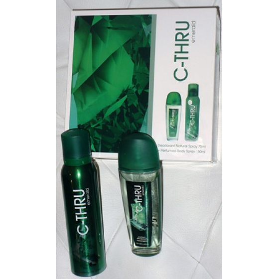 C-Thru Emerald Touch Deodorant Spray 75 ml + parfümierter Körper 150 ml, für Frauen Kosmetikset