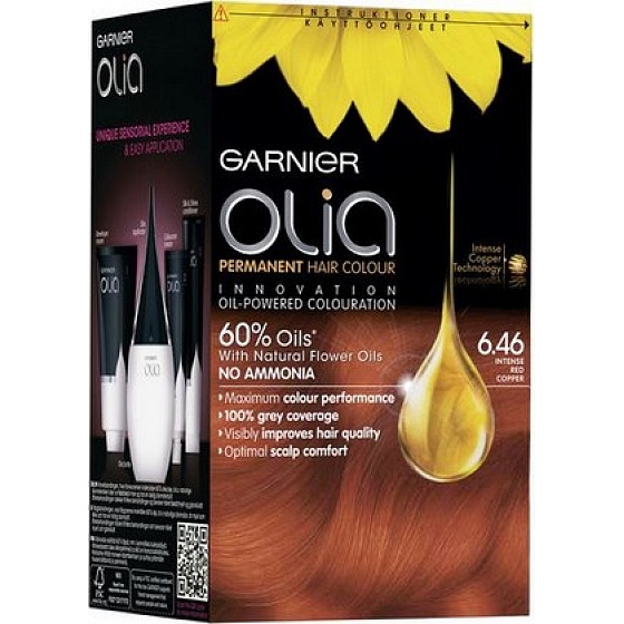 Garnier Olia Ammoniakfreie Haarfarbe 6.46 Intensives rotes Kupfer