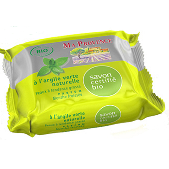 Ma Provence Bio Frische Minze echte Marseille Toilettenseife 75 g