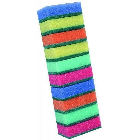 Tinky Schwamm für Geschirr mit Drahtgeflecht 8 x 5 x 2,5 cm 10 Stück