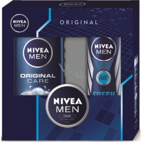 Nivea Men Original Pflegeduschgel 250 ml + Fresh Active Antitranspirant Spray 150 ml + Men Creme 30 ml, Kosmetikset