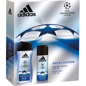 Adidas UEFA Champions League Arena Edition Deodorant Spray für Männer 150 ml + Duschgel für Männer 250 ml, Kosmetikset